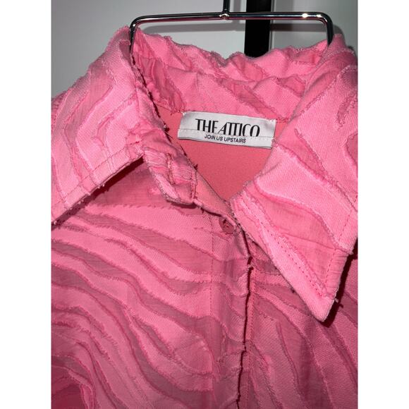 The Attico 'Silvye' Pink Cotton Mini Dress Size 36 - Picture 4 of 5